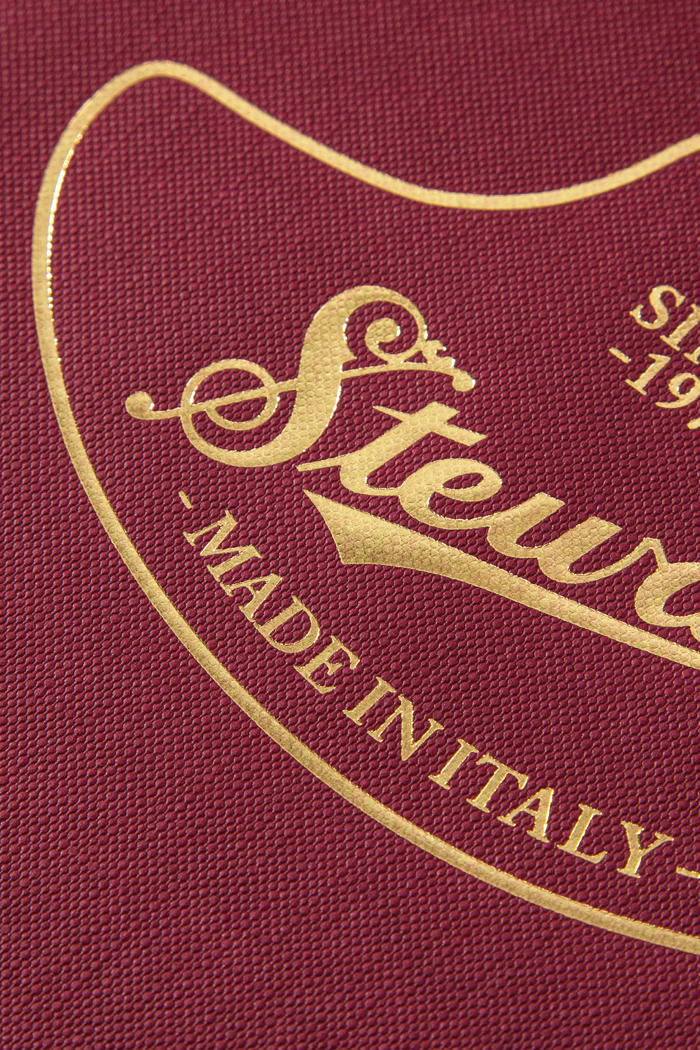 Pulp colored paper with canvas effect embossing